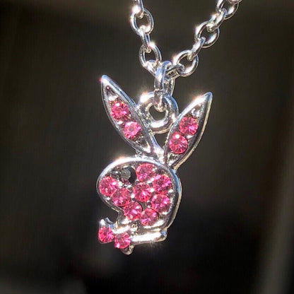 DAINTY RHINESTONE PLAYBOY NECKLACE SET