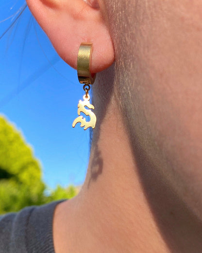 GOLD DRAGON EARRINGS