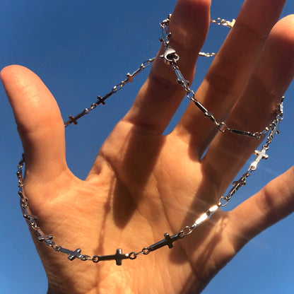 DAINTY CROSS CHAIN NECKLACE