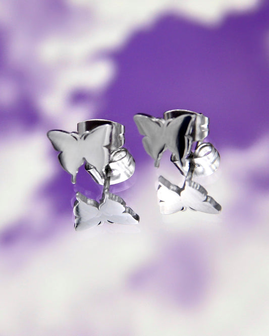BUTTERFLY STUD EARRINGS