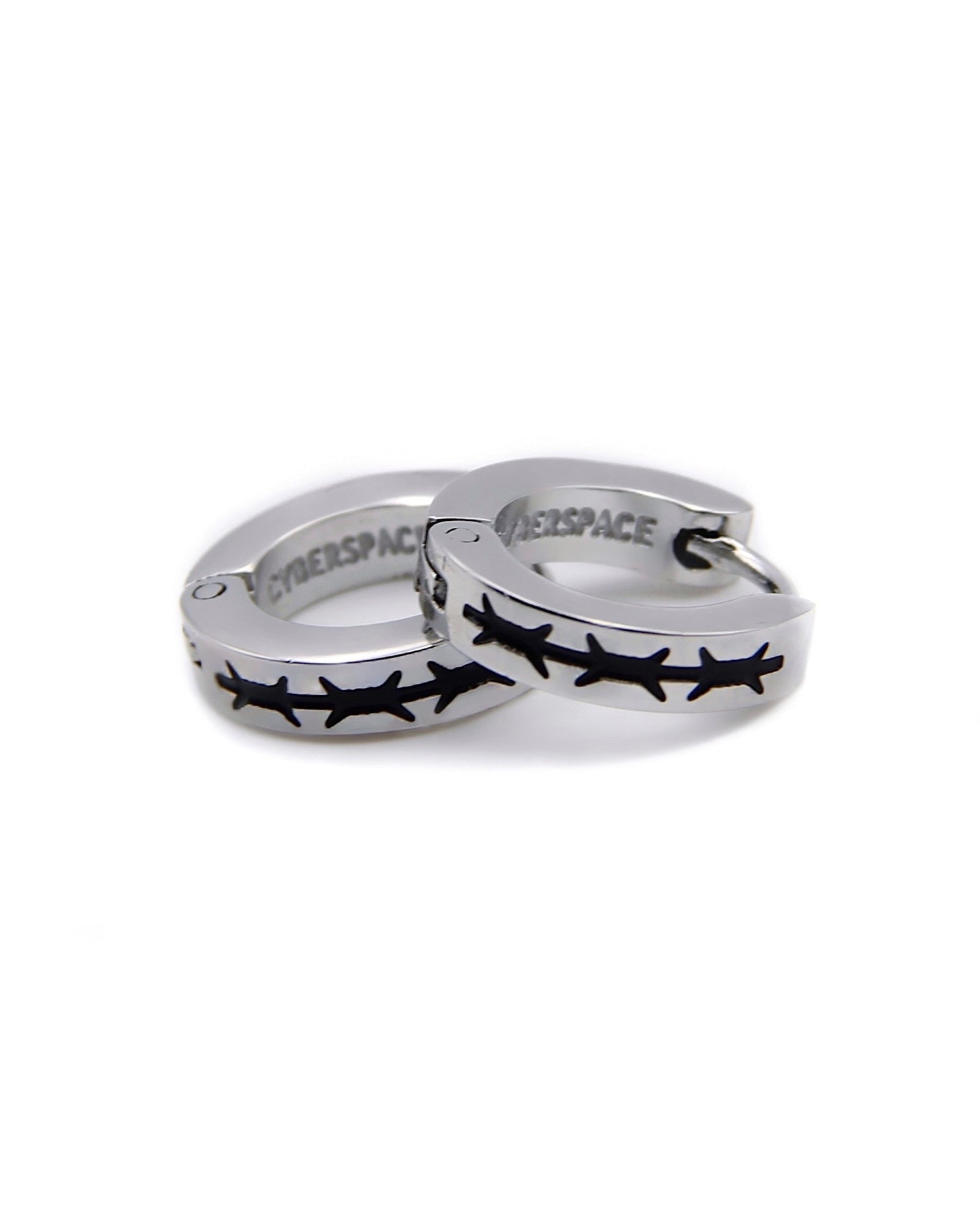 BARBED WIRE HOOP EARRINGS