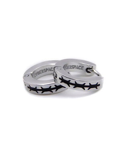 BARBED WIRE HOOP EARRINGS