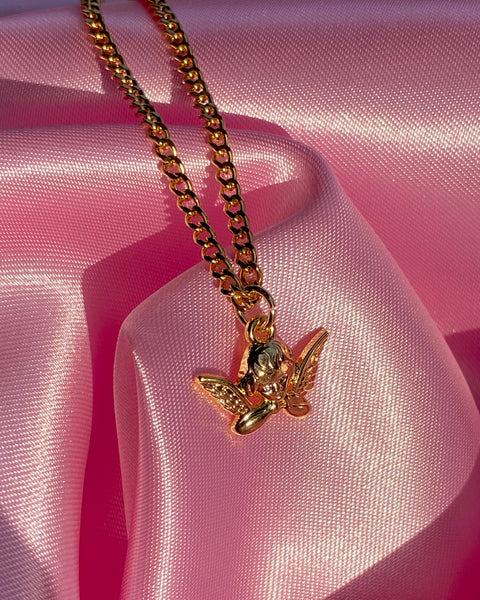 GOLD ANGEL BABY NECKLACE