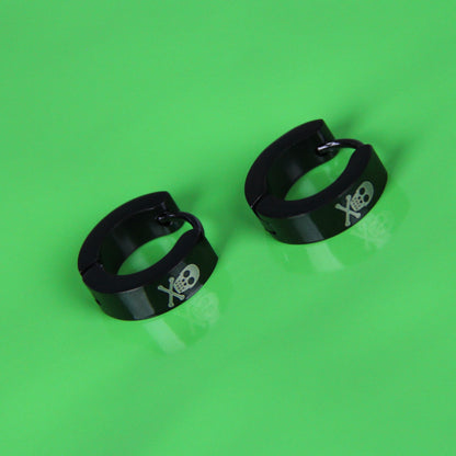 BLACK SKULL HOOPS