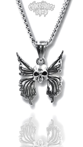 BUTTERFLY SKULL NECKLACE